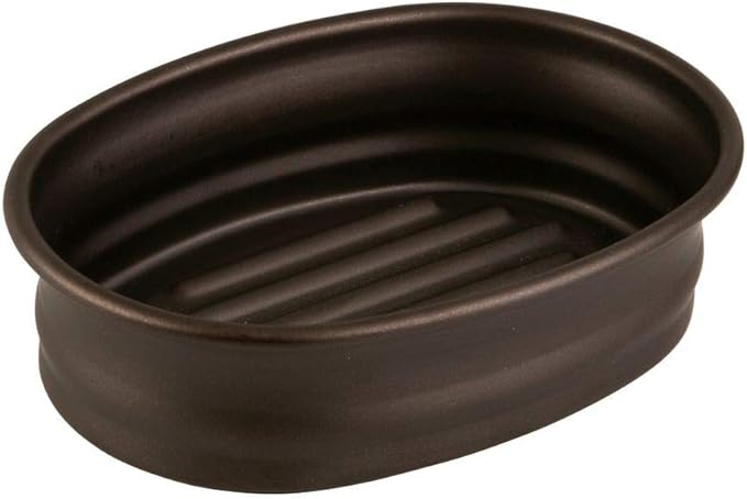 iDesign Kitchen Countertop Dish and Soap Saver The Olivia Collection, 5.5" x 3.75" x 1.5", Bronze