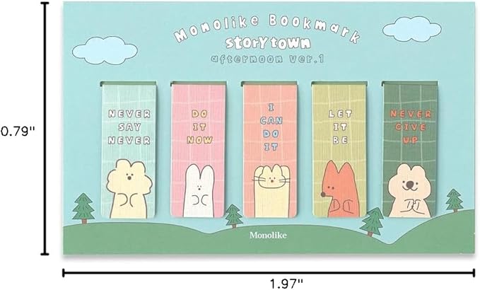 Monolike Magnetic Bookmarks Storytown Afternoon Ver.1, Set of 5