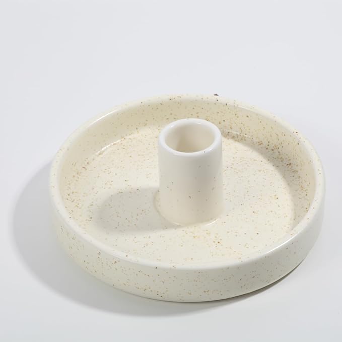 Palo Santo Holder, Ceramic Incense Burner for Palo Santo Wood or Scented Incense Stick, Beige