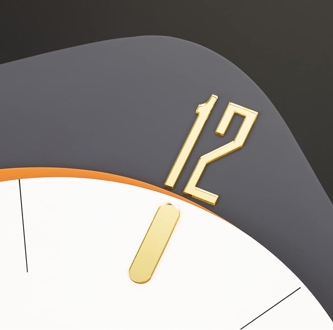 FLEBLE Large Wall Clocks for Living Room Decor Big Modern Decortive Wall Clock with Pendulum Battery Operated for Home Bedroom Office Kitchen 20 inch Unique Wood Hanging Clock Silent Non-Ticking