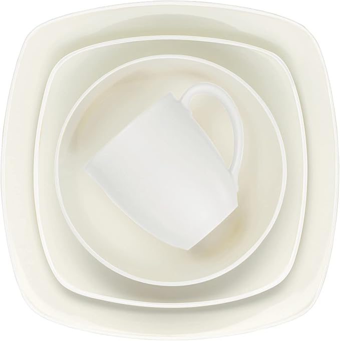 Noritake Colorwave White 4-Piece Square Place Setting, Service for 1