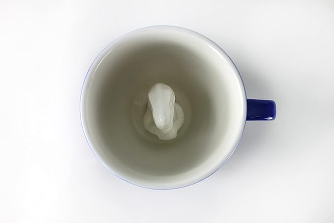 Creature Cups T-REX Ceramic Cup (11 Ounce, Dark Green) - Hidden 3D Animal Inside Mug - Drinkware Gift for Dinosaur, Jurassic, Coffee & Tea Lovers