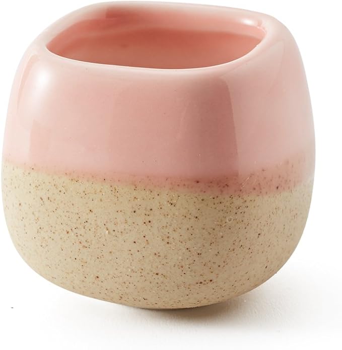 SUN-E 5 in Set 2.2 Inch Container Planter Ceramic Flowing Glaze Five Color Base Serial Set Succulent Plant Pot Cactus Plant Pot Flower Pot Idea