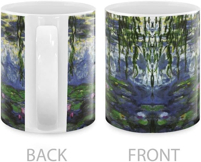MUGBREW Classic Art Claude Monet Water Lilies Ceramic Coffee Mug Tea Cup, 11 OZ