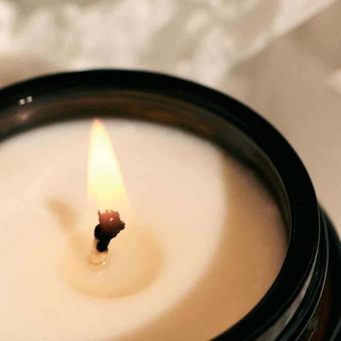 Late Night Scented Soy Candles, Factory Normal Handmade Amber Jar Candle, 8oz, 20-35 Hour Burn Time