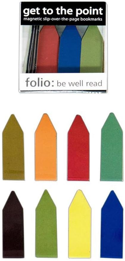 Get to the Point Magnetic Bookmarks Earthtone Color Line Markers (1 Box of 20)