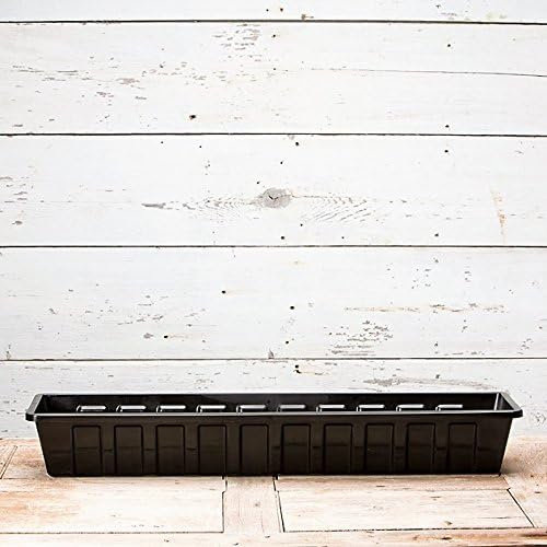 Poly-Pro Plastic Flower Box Planter, Black, 36-Inch