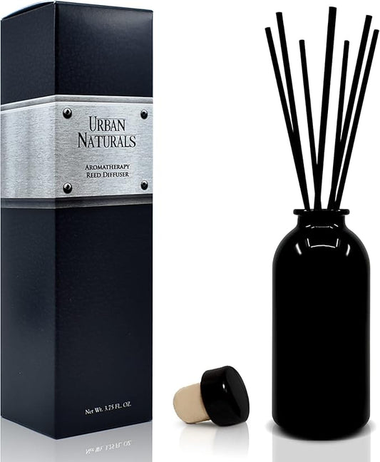 Urban Naturals Black Dice Reed Diffuser Set | Masculine Blend of Citrus, Lavender, Woods & Musk | Made in The USA