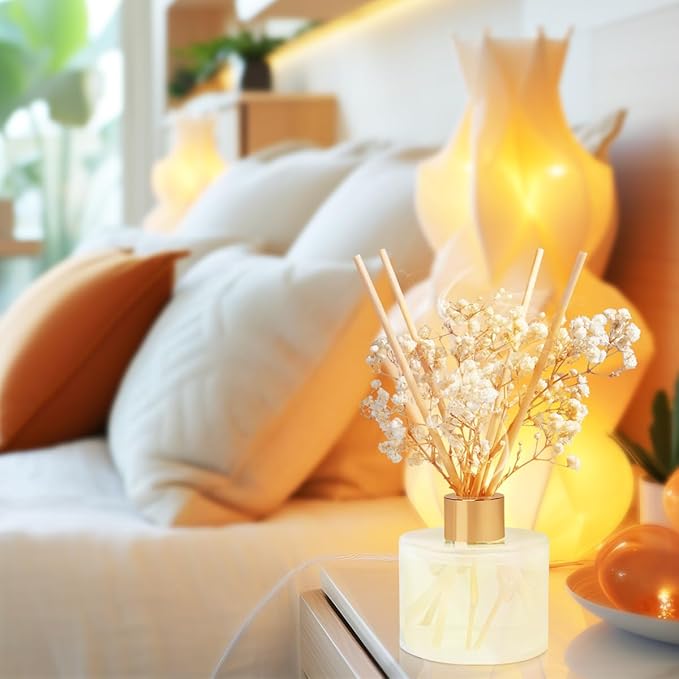 Reed Diffuser Set, 5.28oz (150ml) Fruit Scent Diffuser 1 Pack with 8 Sticks Long Lasting Fragrance for Home, Bathroom, Room Decor
