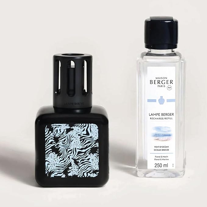 MAISON BERGER Lampe Berger Giftset Ice Cube - Home Fragrance Diffuser - Perfuming - 5.5 x 3 x 3 inches - Made in France - Includes Fragrance Ocean Breeze 8.45 Fluid Onces - 250 milliliters (Animal)