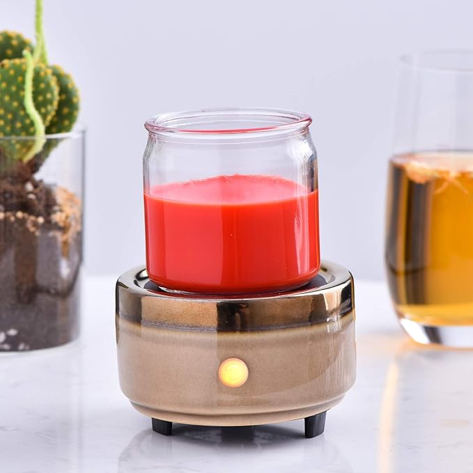 kobodon Candle Wax Melt Warmer, Ceramic Wax Warmer,3-in-1 Candle Wax Melter and Fragrance Warmer for Warming Scented Candles or Wax Melts and with to Freshen Room Spa Home Office…
