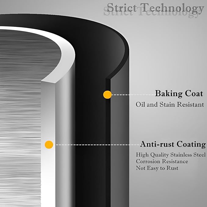 Floating Stainless Steel Shelves with Baking Paint Technique Rust Protection Nail-Free Wall Mounted Storage Shelves for Kitchen,Bathroom,Living Room,Office,Set of 1 Black