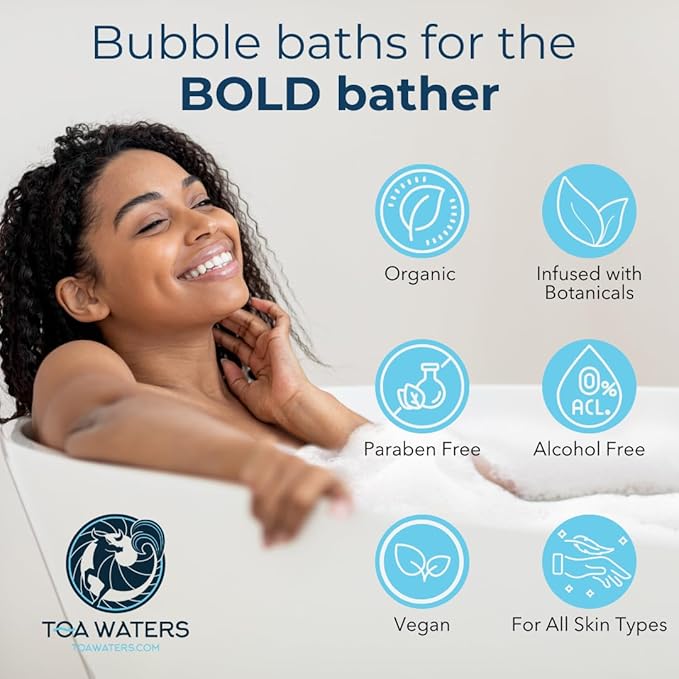 Tuscarora Creek Bubble Bath - Amber, Cedar, & Lemon Scent - Moisturizing & Enriched with Organic Coconut Milk - For Women and Men, All Skin Types, Vegan, Soy-Free, & Paraben-Free - 16 FL oz
