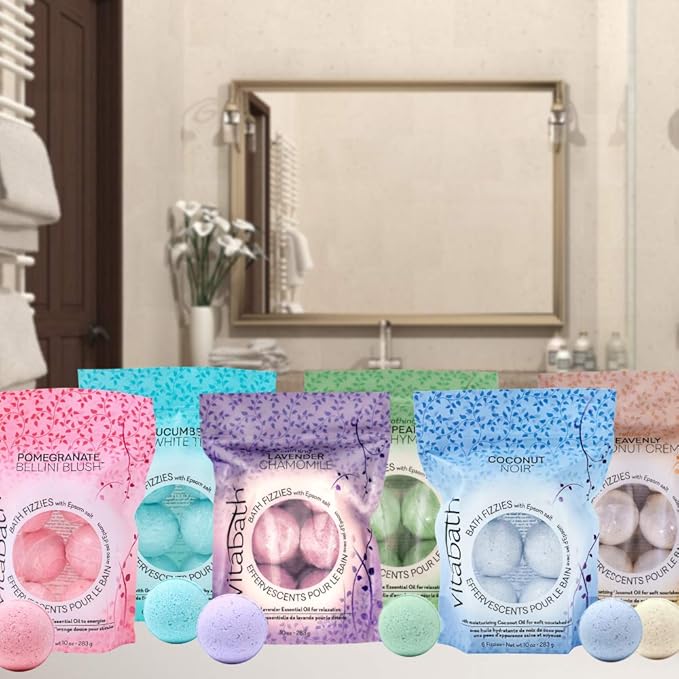 Vitabath Bath Fizzies, Lavender Chamomile, 10 Ounce