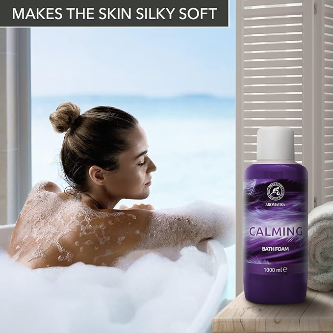 Bath Foam Calming - 34 Fl Oz (1000ml) - Body Care - Good Sleep - Beauty - Bathing - Body Care - Wellness - Relax - Aromatherapy - Spa - Bubble Baths