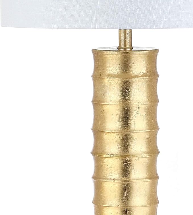 JONATHAN Y JYL4032A Serena 63" Metal LED Floor Lamp, Contemporary, Modern, Art Deco Style, Office, Elegant, Living Room, Family Room, Dining Room, Bedroom, Hallway, Foyer, Gold Leaf