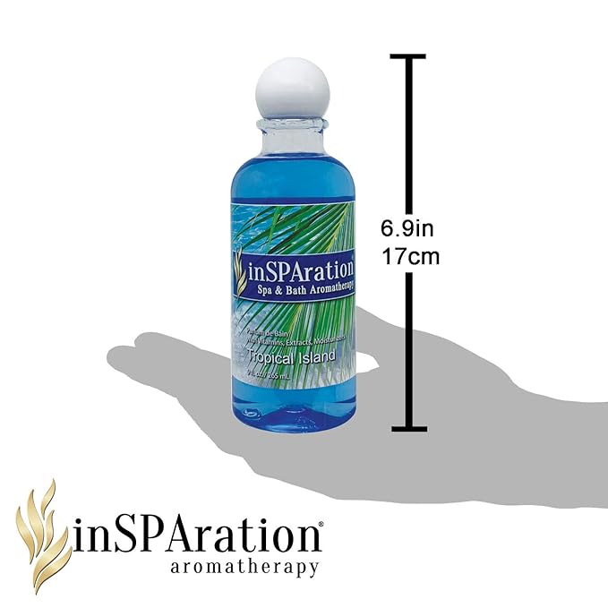 inSPAration Spa and Bath Aromatherapy 370X Spa Liquid, 9-Ounce, Tropical Island