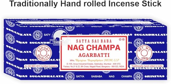 Satya Sai Baba Nag Champa Incense Sticks 250g (Worlds Largest Exported Incense)