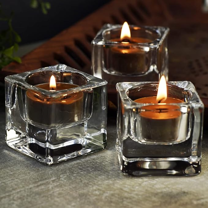 DEYBBY Scented Tealight Candles, Long Lasting Soywax Tea Candle Used for All of Holders|Clear Cup|24 Counts|Up to 4 Hour Burn Time|Coffee