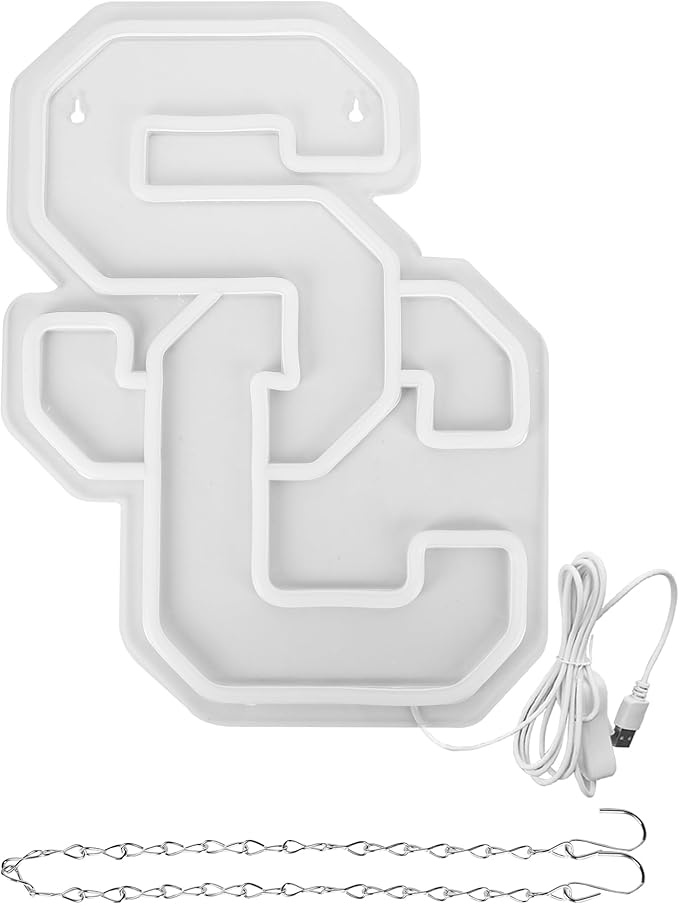 University Neon Signs,College Neon LED Sign,University Football Team Logo Neon,City Name Signs for Man Cave,Room,Dorm Decor for College Students,Signs for Men,Size 13.77 * 10.23in(XD114)