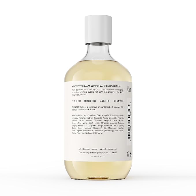 Deep Steep Bubble Bath 17oz (Pack of 1) (17 Fl Oz (Pack of 1), Pure Coconut)