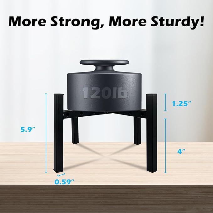 Mini 4Legs Adjustable Metal Plant Stand for 5"-10" Plant Pot – Indoor & Outdoor (Black, 1 Pack)