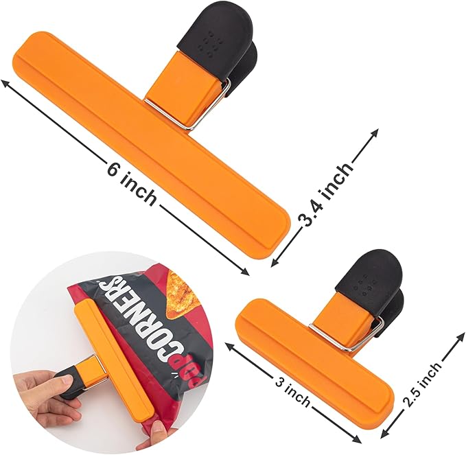 11Pcs Chip Bag Clips, Bag Clips for Food Storage, Snack Bag Clips for Chips and Other Food Bags, Heavy Duty Sealing Clips for Home, Office and More