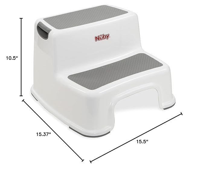 Nuby 2 Step Up Stool for Kids, for Bathroom, Kitchen, and Potty Training