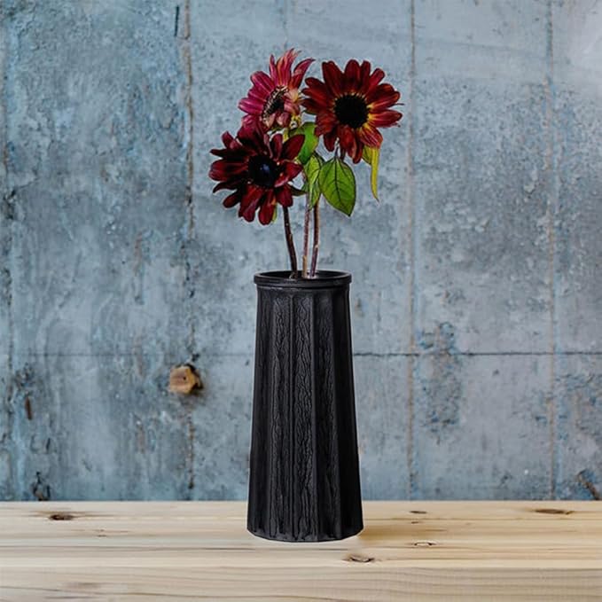 Bronze Vintage Vase, 10 Inches Antique Glass Vase Rustic European Unique Chic Style for Tabletop, Kitchen, Office, Living Room Decoration