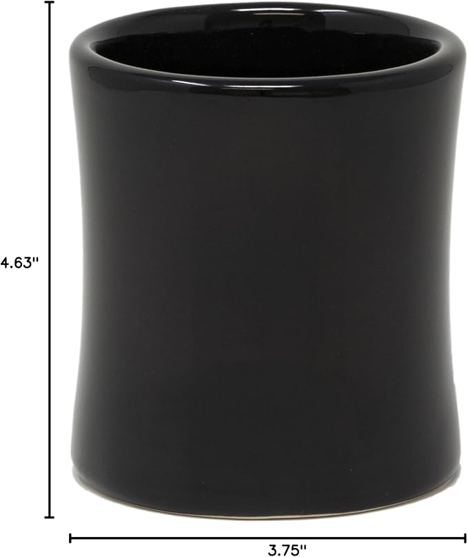 Funny Guy Mugs Classic Retro Diner Coffee Mug - Heavy Duty 10 Oz Stoneware Cup with Easy Grip Handle - Ideal for Hot and Cold Beverages (Black, 10 Ounce)