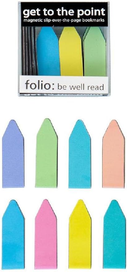 Get to the Point Magnetic Bookmarks Earthtone Color Line Markers (1 Box of 20)