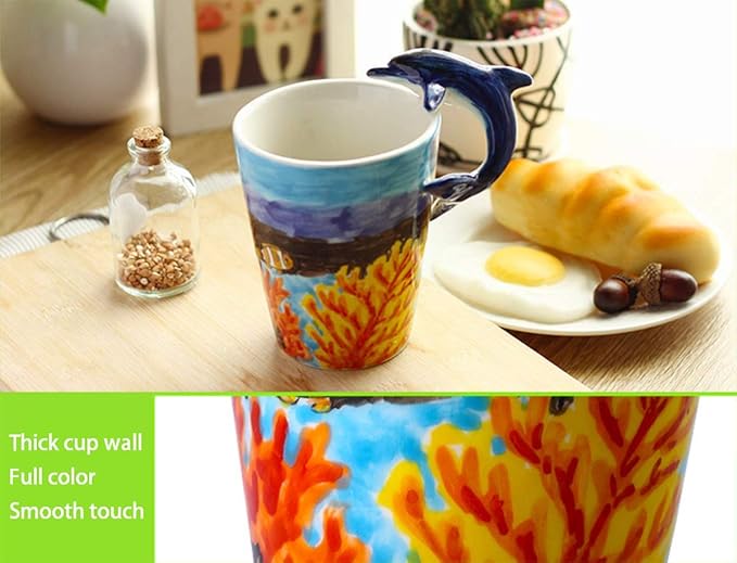 Hand-painted Animals Ceramic Mug (13.66oz) (Octopus)