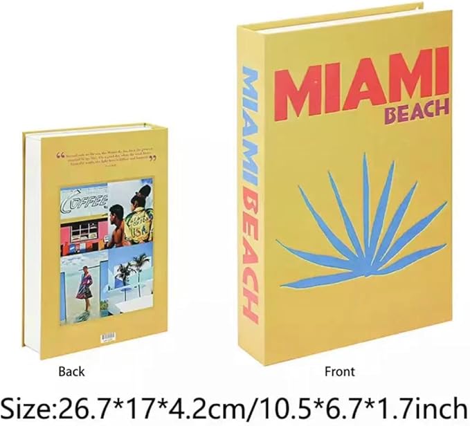 Preppy Room Decor Aesthetic Coffee Table Books Decor Preppy Books Miami Book Ddecorative Books for Home Decor Set of 3 Fake Books for Decoration (Red)