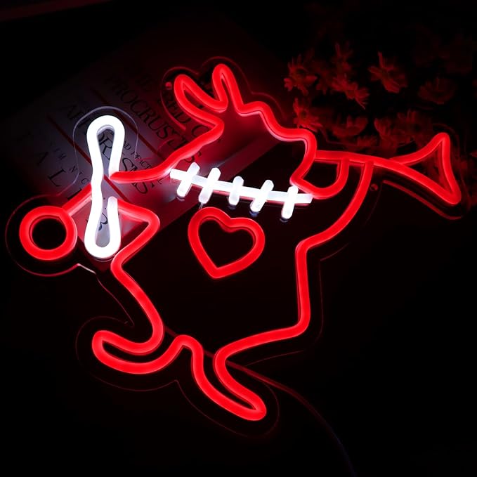 Tiabuy Alice in Wonderland Rabbit Neon Signs for Wall Art Decor, Dimmable White Rabbit LED Lights for Bedroom Man Cave Birthday Party Decoration,Halloween, Christmas, Easter Gifts