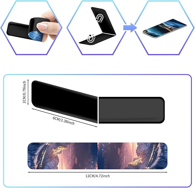48 Pieces Magnetic Bookmarks Magnet Page Markers - Book Marks for Reading Women & Men with Storage Boxes - Cute Magnet Bookmark Clips for Reading Pleasure(Scenery)