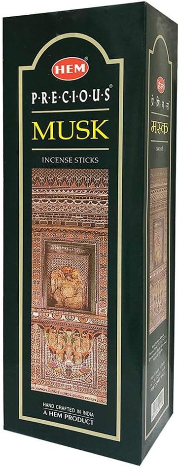 TRUMIRI Precious Musk Incense Stick Bundle: 120 Sticks (6 Packets of 20) with Trumiri Incense Holder