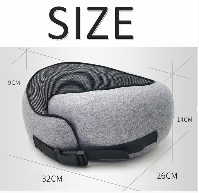 Travel Pillow - 2024 New Travel Neck Pillow, Memory Foam Travel Pillow, Memory Foam Travel Neck Pillow for Airplanes, Travel Neck Pillow, Foam Travel Pillow (Buckle Style)