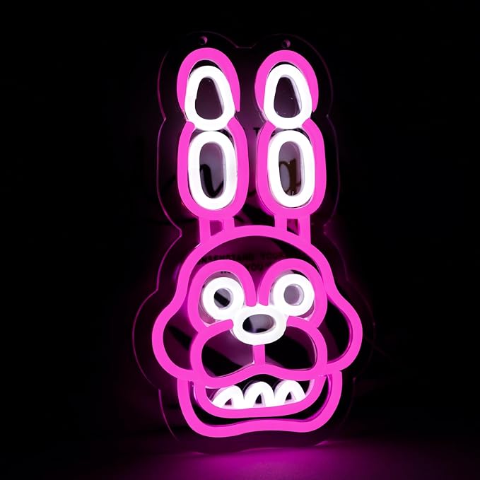 Pink Anime Neon Sign,Neon Signs for Wall Decor,LED Neon Light for Bedroom、Game Room,birthday、Christmas Gifts