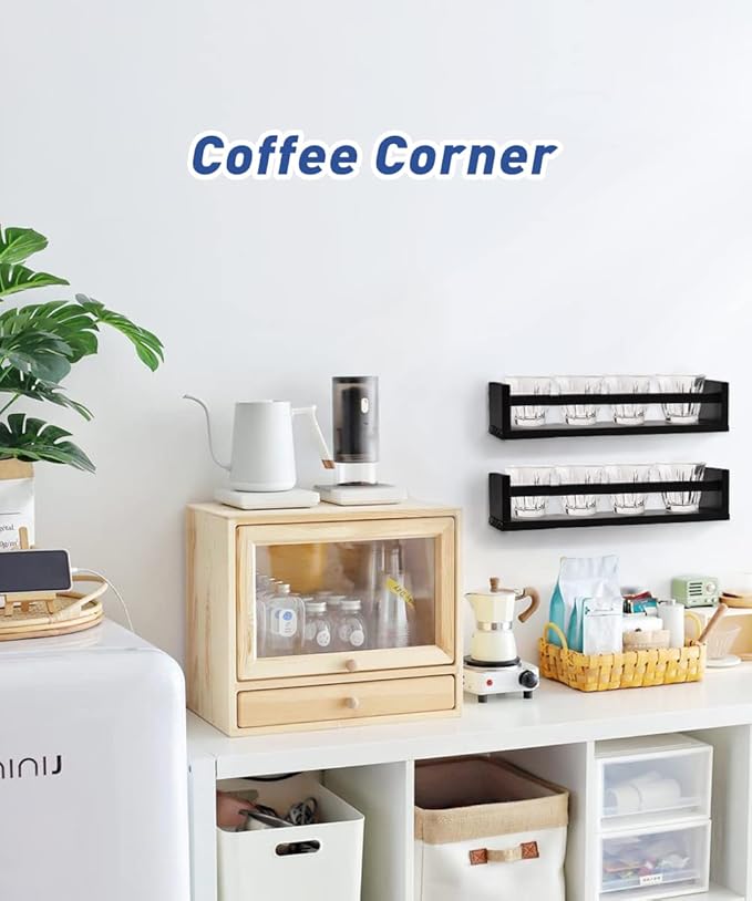 Gneric Floating Shelves for Wall, Black Nursery Book Shelves, 15.7 inch Kids Bookshelf, Wall Shelves for Living Room Bedroom Decor,Kitchen Spice Rack,Bathroom Storage Rack(4 Pack)