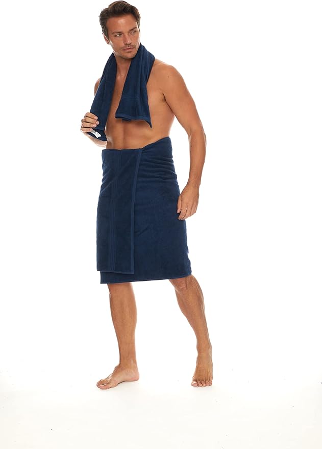 HOMELOVER 6 Piece Towel Set - 100% Organic Cotton 2 Bath Towels & 4 Hand Towels - 500 GSM, Hotel & Spa Quality, Soft, Quick Dry, Highly Absorbent Bathroom Essentials (Deep Sea Blue)