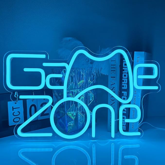 Game Zone Neon Sign,Gamer Neon Light for Game Room Decor,Gaming Neon Light Signs Gift for Teen Boys Room Decor with USB Powered