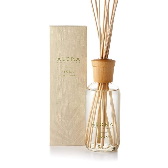 Isola 8 oz Reed Diffuser | Long-Lasting Light & Floral Fragrance | Beautifully Designed for Any Space