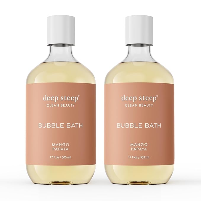 Deep Steep Bubble Bath, 17oz (Pack of 2) (Mango Papaya)