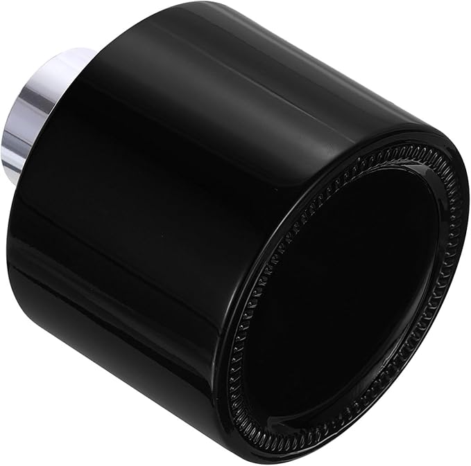 HARFINGTON Empty Glass Diffuser Bottle 140ml/4.7oz Refillable Fragrance Accessories Aromatherapy Jar Container for Replacement Reed Diffuser DIY Home Bathroom Black with Silver Tone Cap