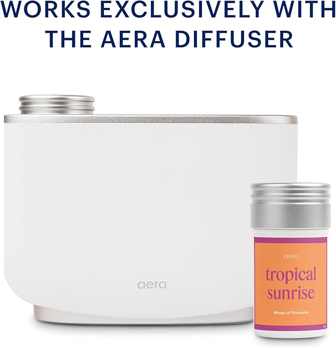 Aera Tropical Sunrise - Essential Oil for Home - Peaceful Fragrance - Notes of Mango and Pineapple - Scent Refill - Works with The Aera Diffuser