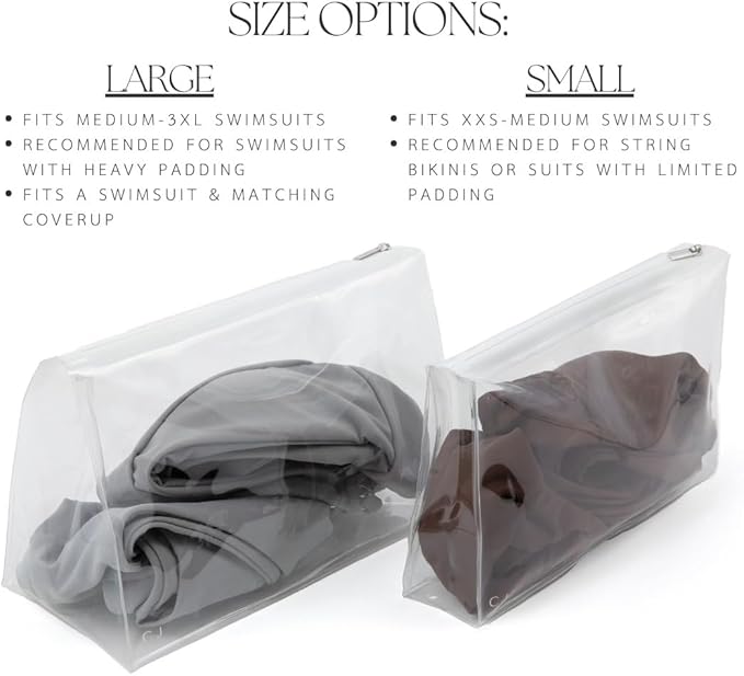 Bikini Organizing Bags - Clear Bathing Suit Storage for Closet, Drawers & Travel, Pack of 10