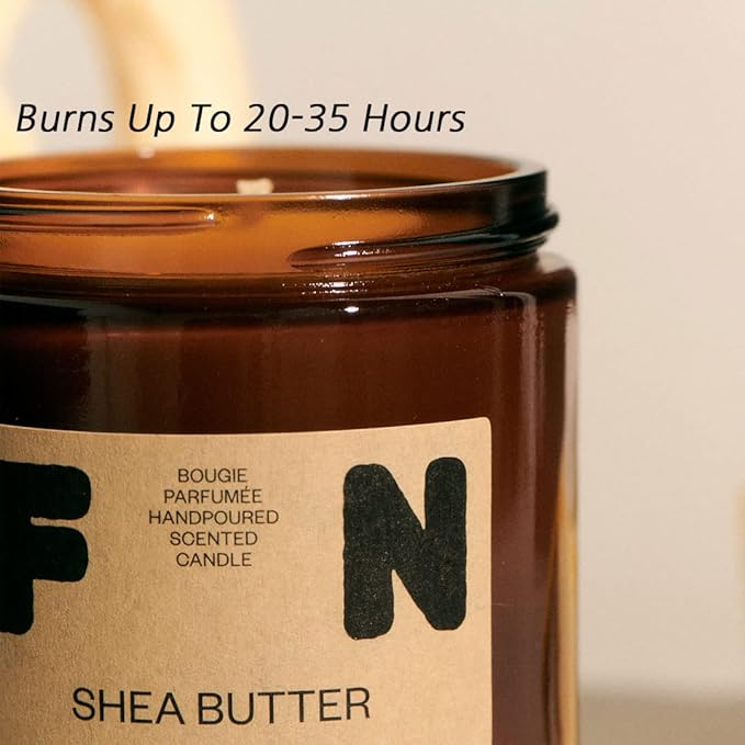 Late Night Scented Soy Candles, Factory Normal Handmade Amber Jar Candle, 8oz, 20-35 Hour Burn Time