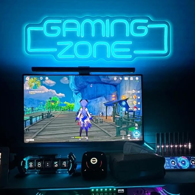 Gaming Zone Neon Sign,Game Zone Neon Sign for Teens Gamer Room Decor,Gaming Light Neon Sign for Gaming Wall Decor,Led Neon Gaming Sign for Gamer Gifts Boys, Kids