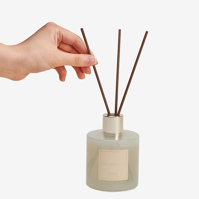 Cocorrína Reed Diffuser Set, 6.7 oz Clean Linen Scented Diffuser with Sticks Home Fragrance Reed Diffuser for Bathroom Shelf Decor