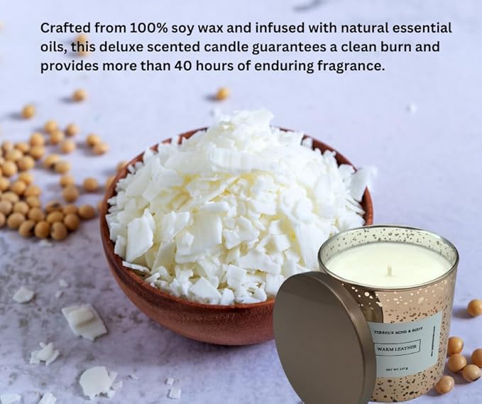 Patchouli Sandalwood Non-Toxic Candle - Long Lasting Aromatherapy Candle for Relaxation and Meditation - Earthy Fragrance - Patchouli-Essential Oil and Soy Wax, Healthy Candles